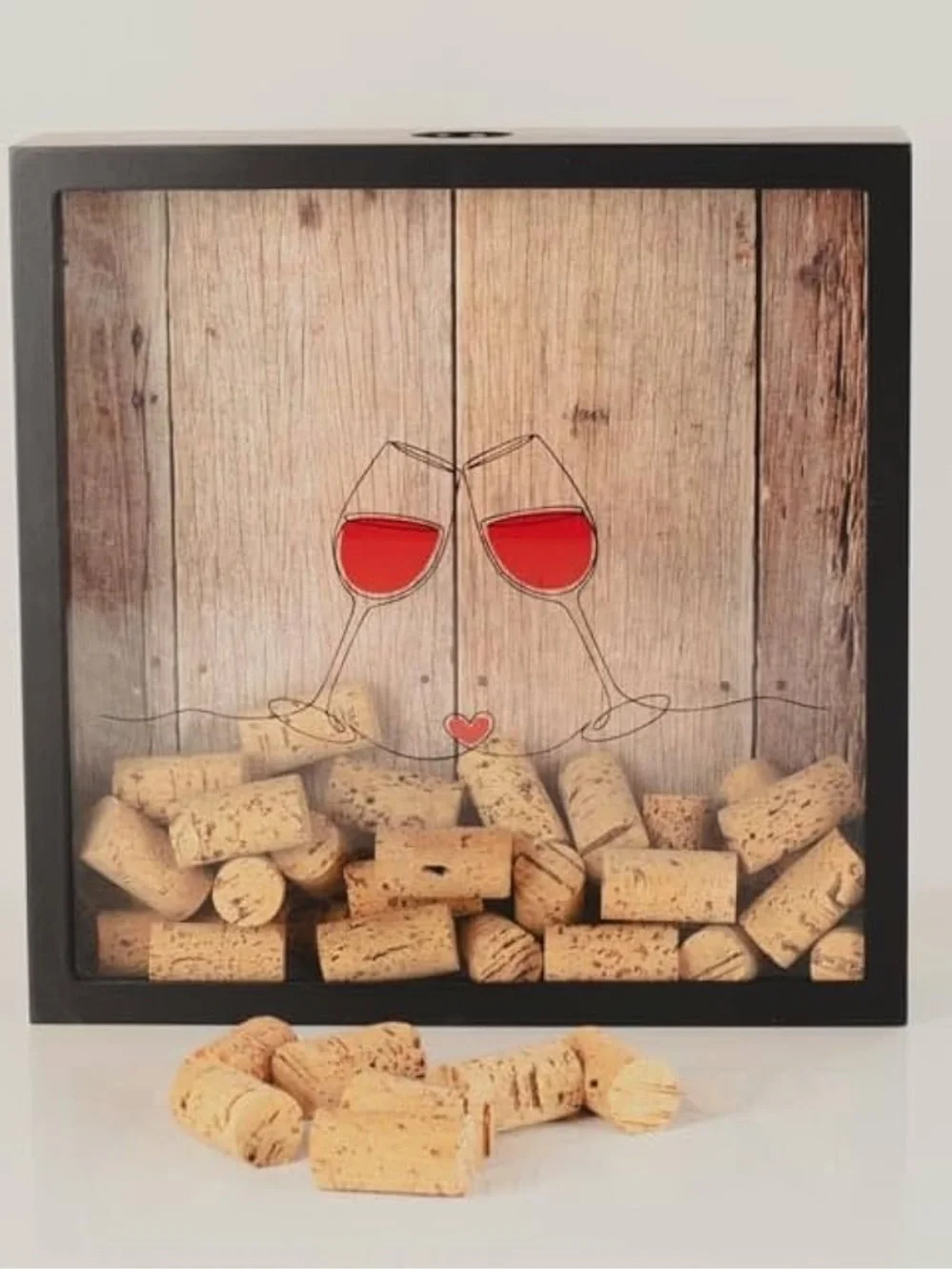 Wine Cork Bottle Stoppers Shadow Box NEW